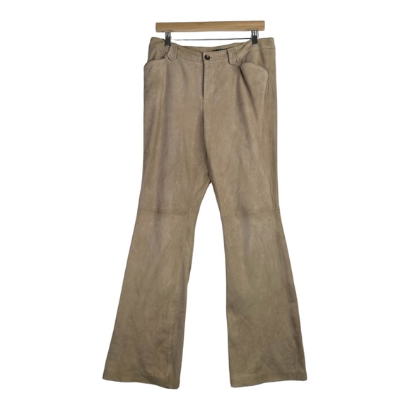 Lauren Ralph Lauren Women's Tan Suede Pants Size‎ 8 - Picture 1 of 7
